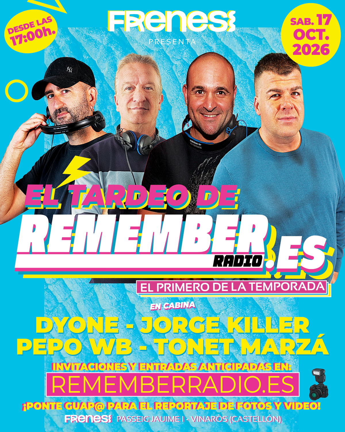 Invitación Tardeo Remember Radio Frenesi hasta las 18:00h